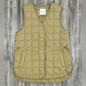 Madewell Primaloft Quilted Snap Button Vest Women’s Size S